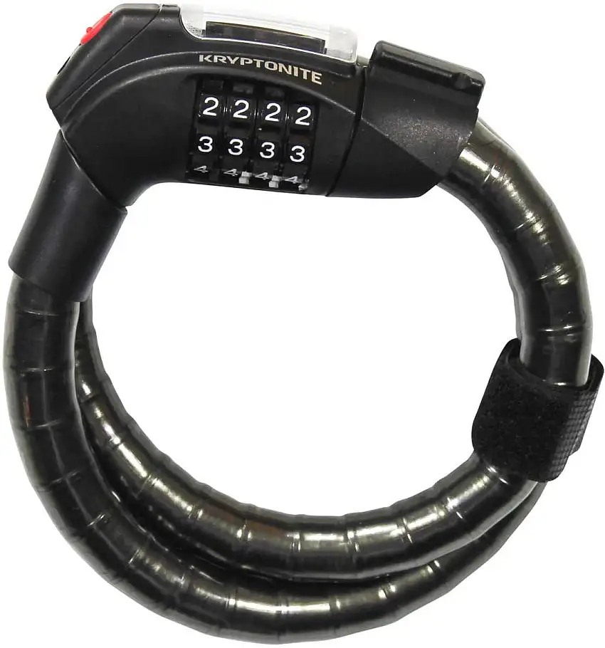 Vajerlås Kryptonite Kryptoflex 2080 Armored 80 cm Kombination svart