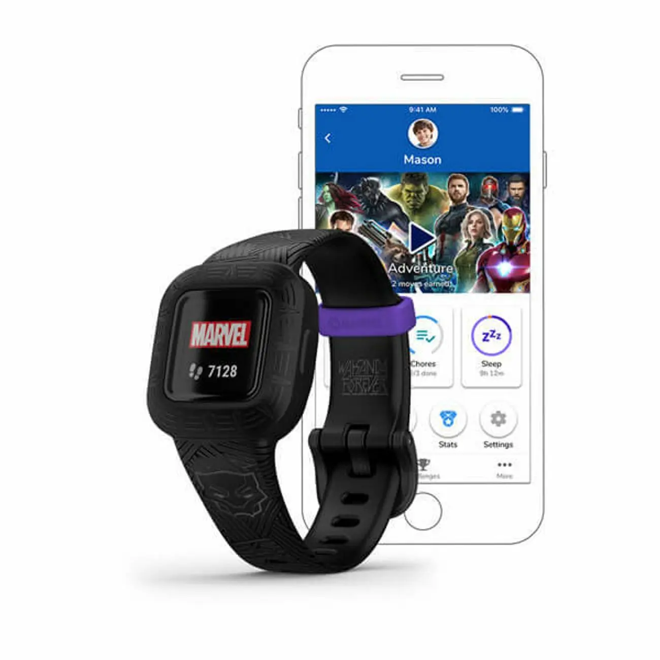 Barnklocka Garmin Vívofit 3 marvel black panther