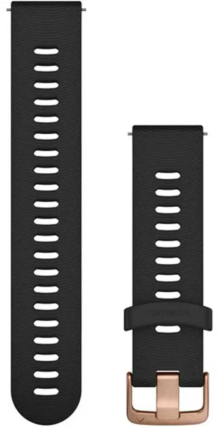 Armband Garmin Quick Release 20 mm silikon svart/roséguld