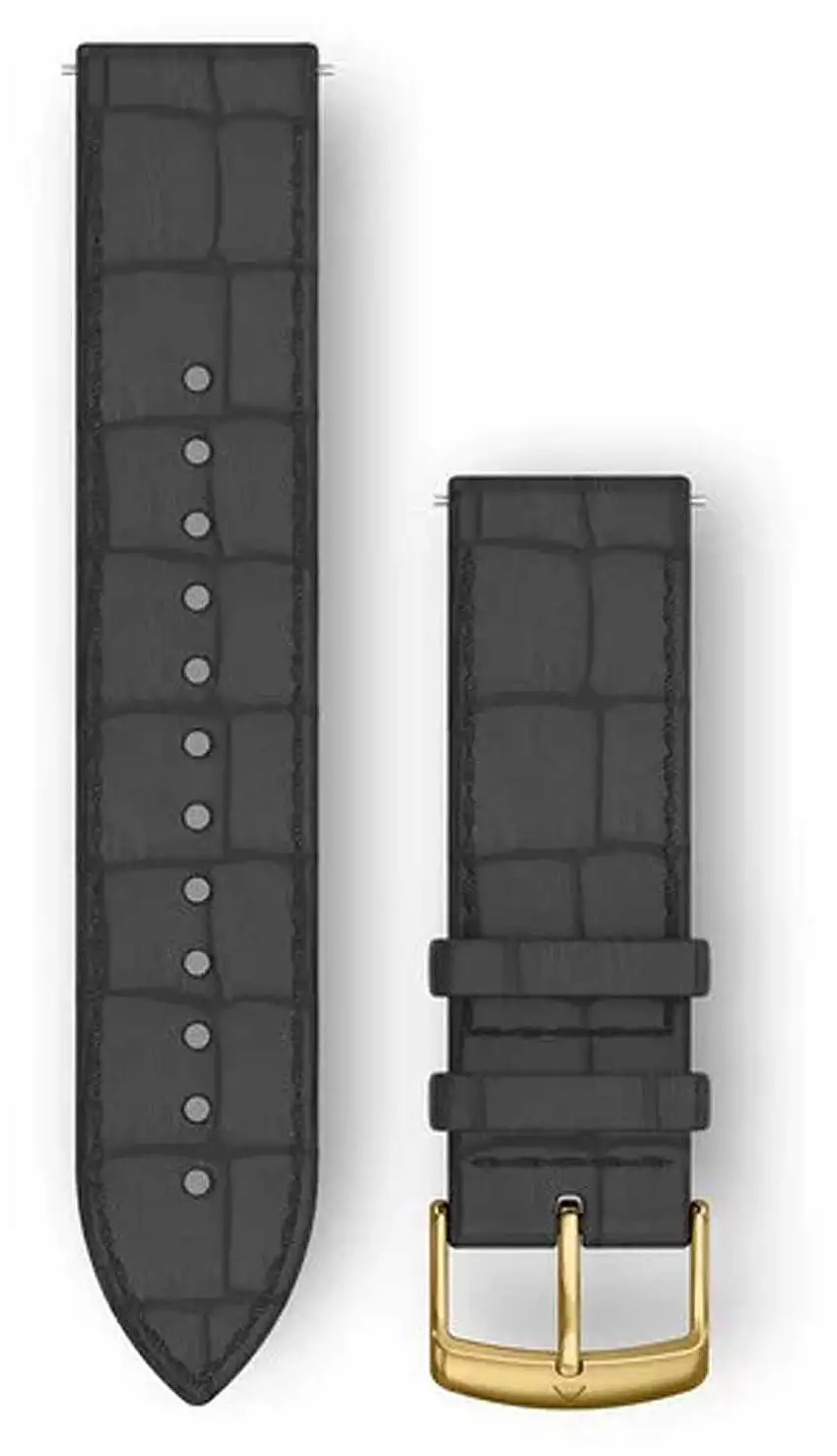 Armband Garmin Quick Release 20 mm läder svar/guld