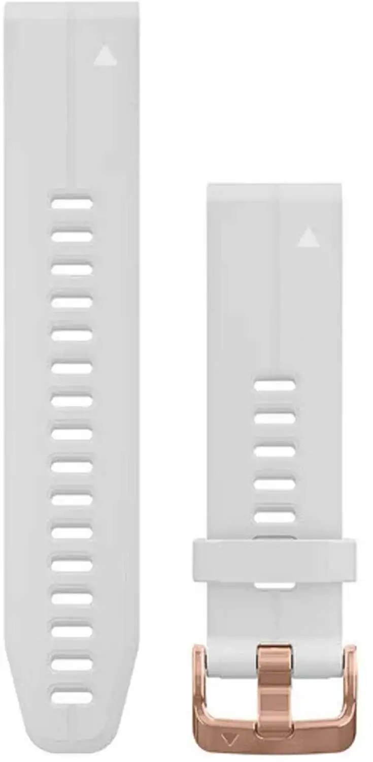 Armband Garmin Quickfit 20 silikon vit/roséguld
