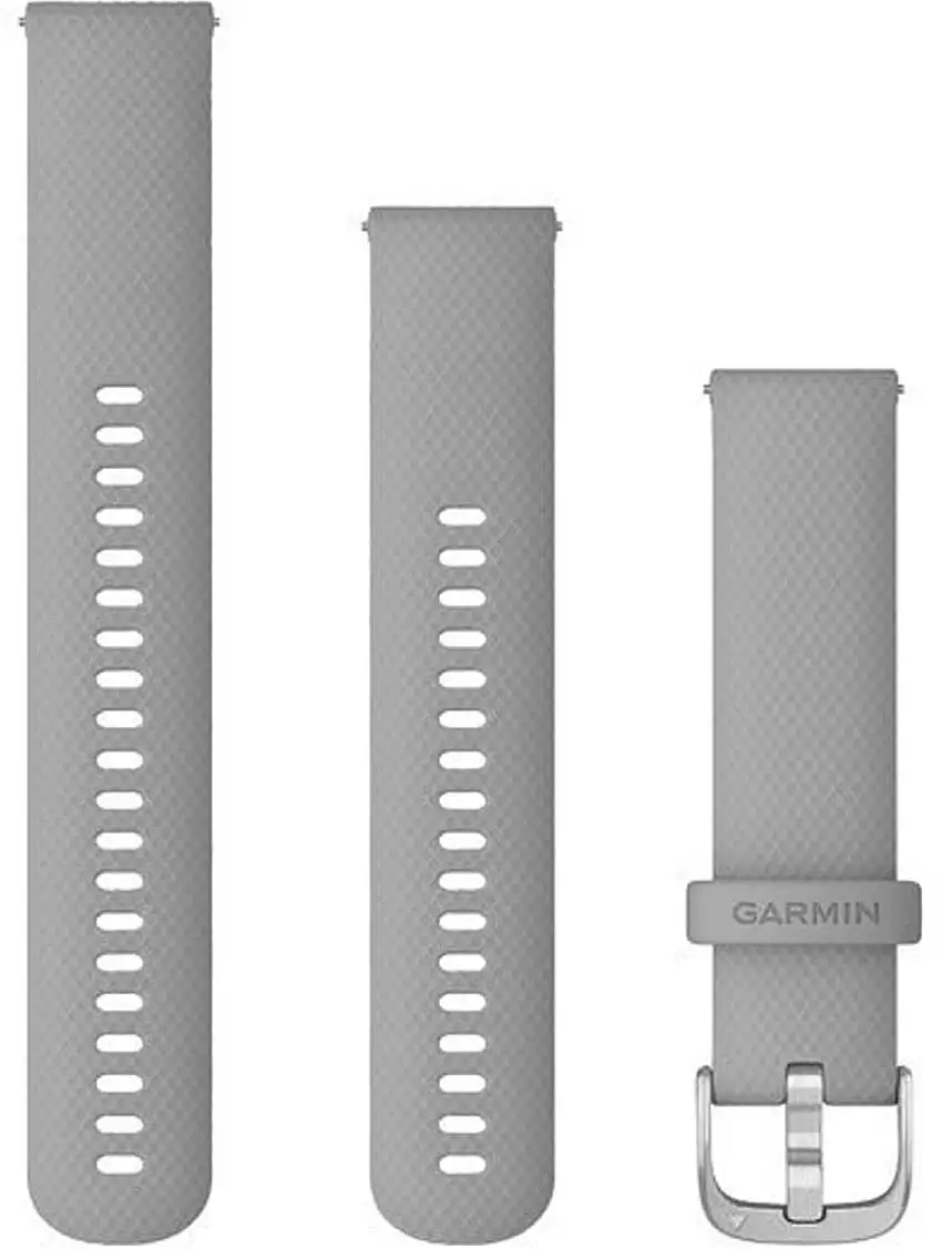 Armband Garmin Quick Release 20 mm silikon pudergrå/silver