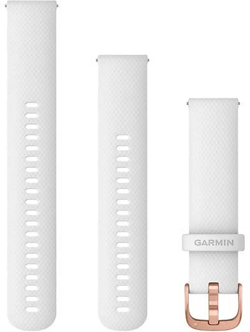 Armband Garmin Quick Release 20 mm silikon vit/roséguld