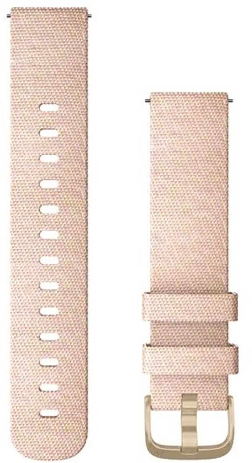 Armband Garmin Quick Release 20 mm nylon ljusrosa/guld