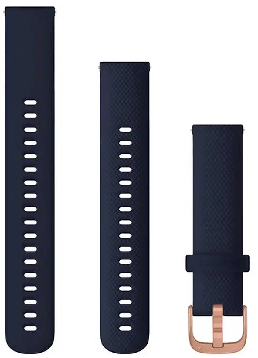 Armband Garmin Quick Release 18 mm silikon mörkblå/roséguld