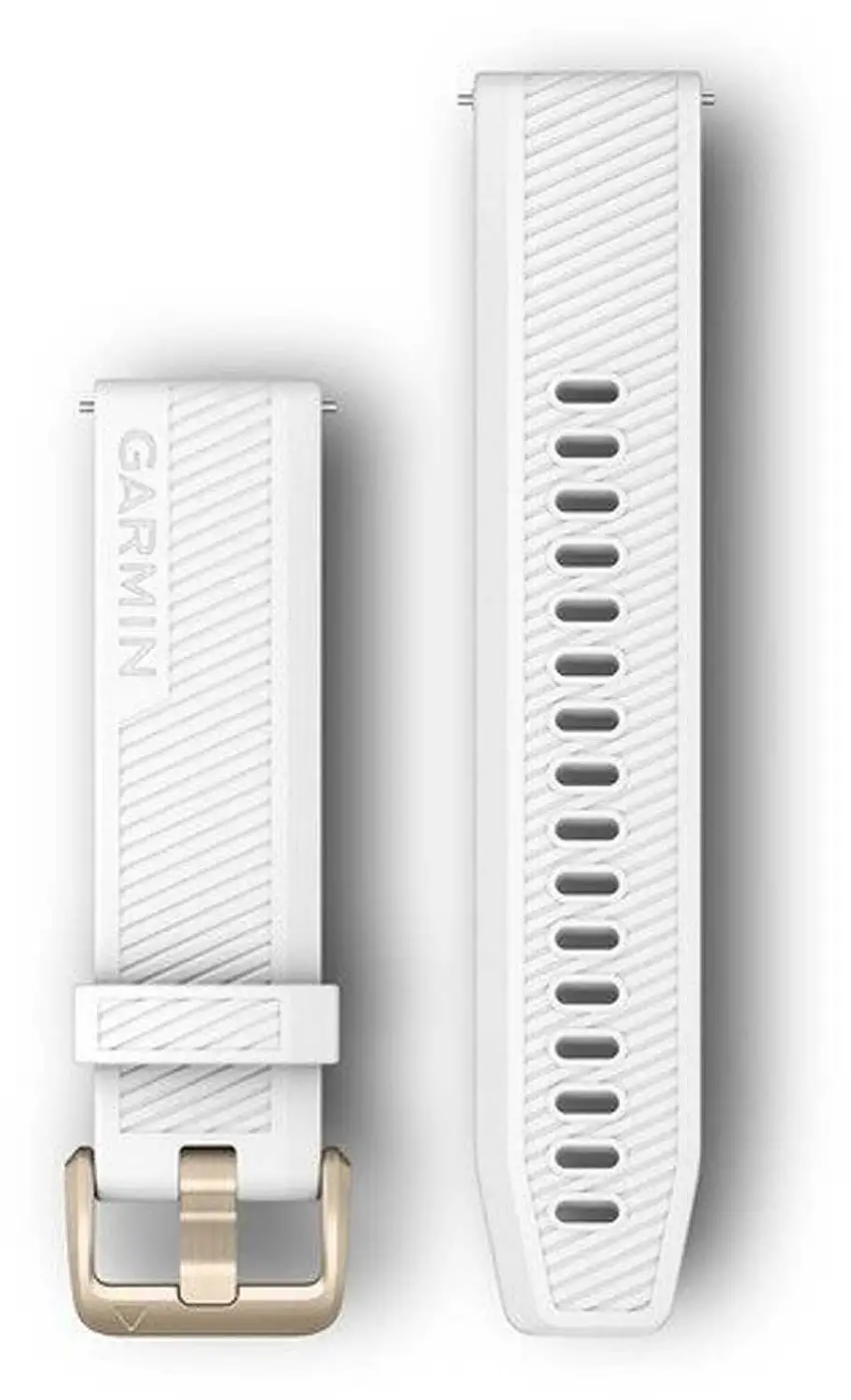 Armband Garmin Quick Release 20 mm silikon vit/guld