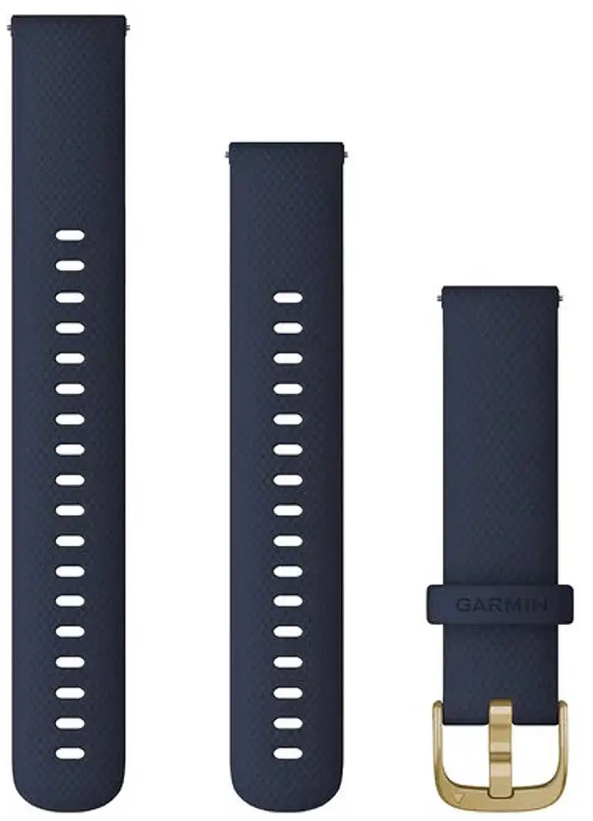 Armband Garmin Quick Release 18 mm silikon mörkblå/guld