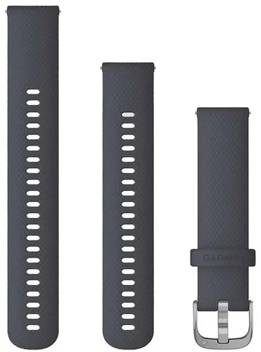 Armband Garmin Quick Release 20 mm silikon mörkblå/silver