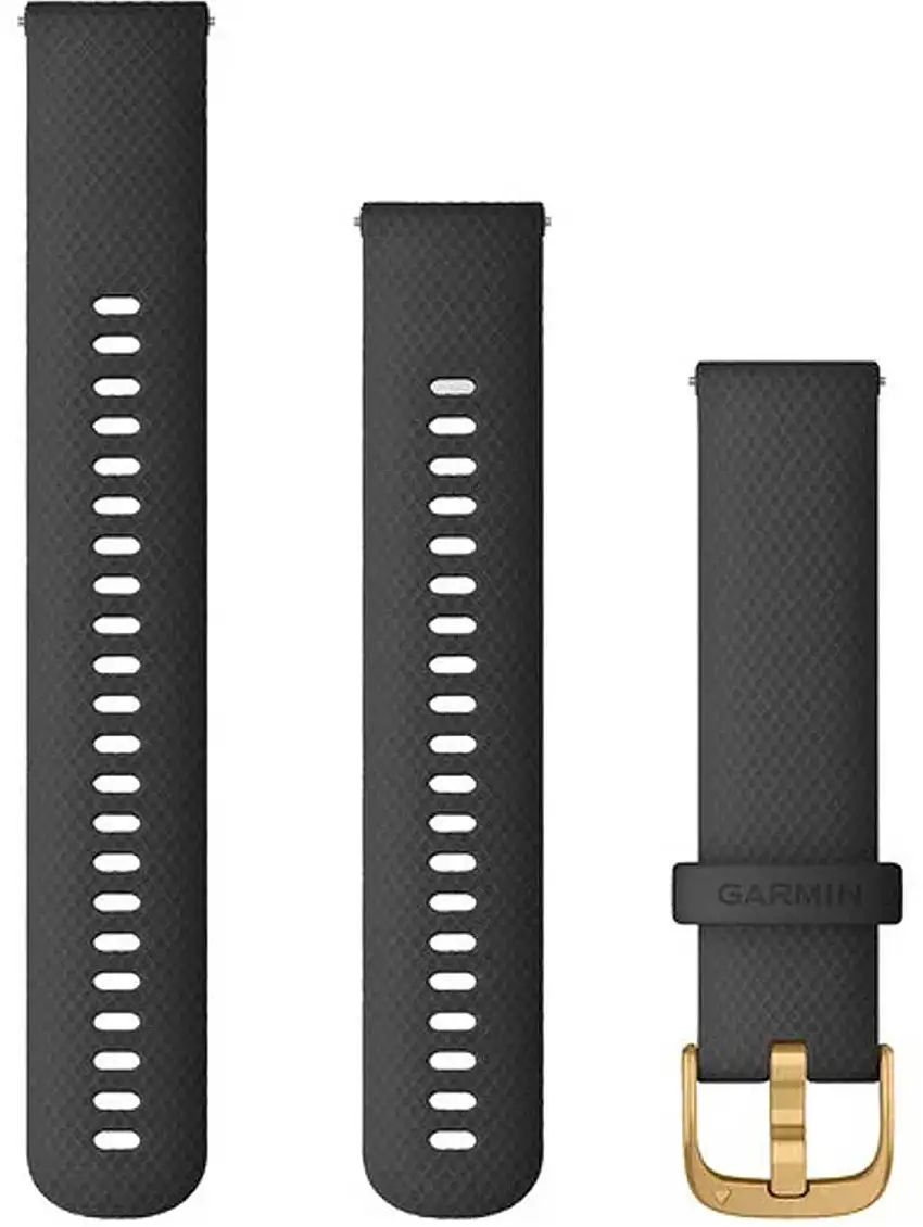 Armband Garmin Quick Release 20 mm silikon svart/guld