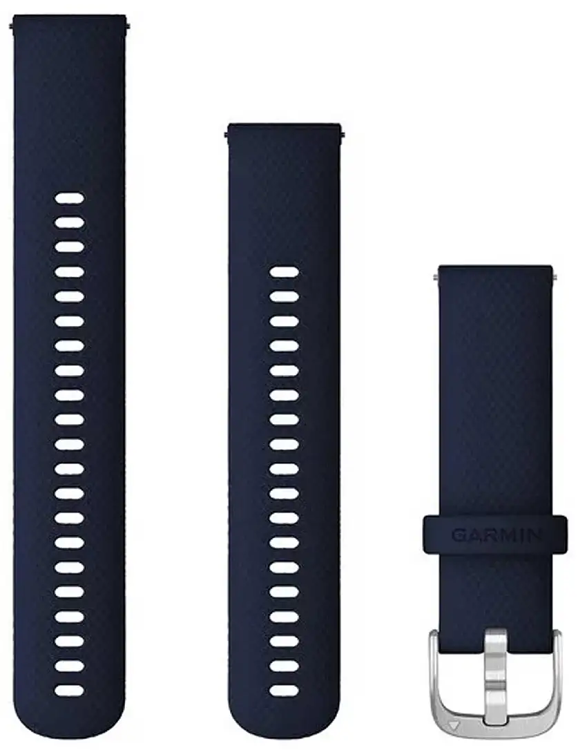 Armband Garmin Quick Release 22 mm silikon mörkblå/silver