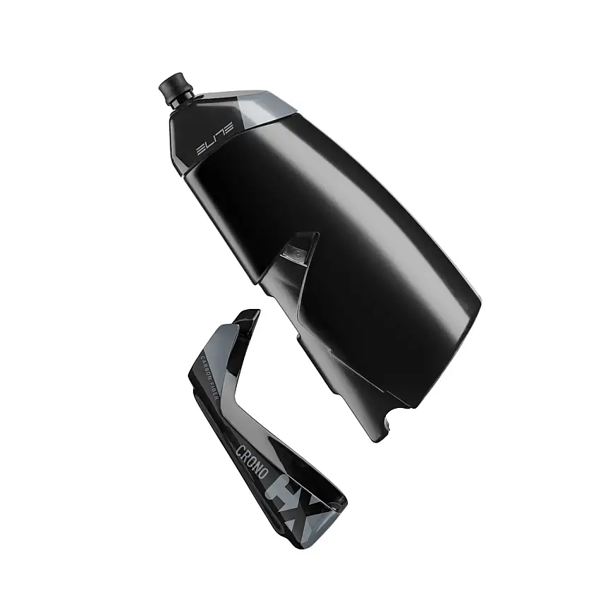 Flaskställ Elite Crono CX Carbon + flaska 400ml svart