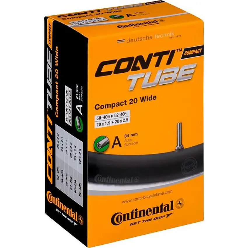 Continental 20" Slang 50/62-406/451 med 34mm schrader ventil.