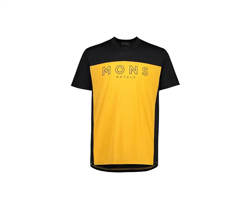 Cykeltröja Mons Royale Redwood Enduro VT svart/guld
