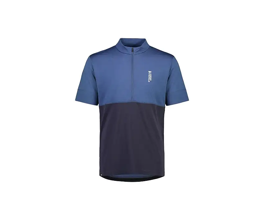 Cykeltröja Mons Royale Cadence Half Zip blå/svart