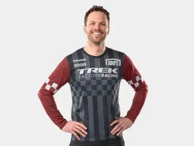Tröja 100% Trek Factory Racing Long Sleeve Replica Grå/Röd