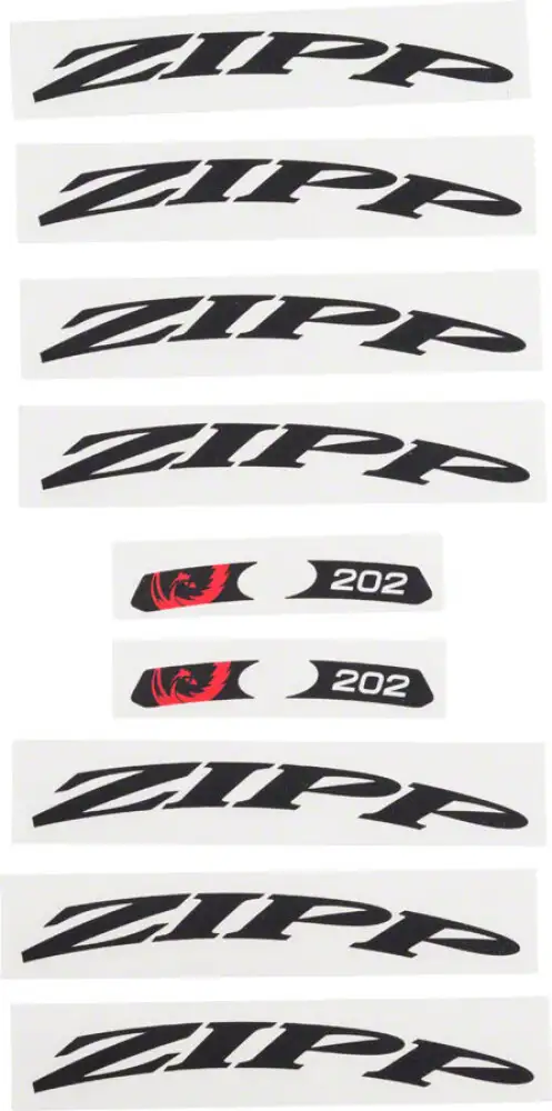 Zipp 202 Klistermärken svart utan kant