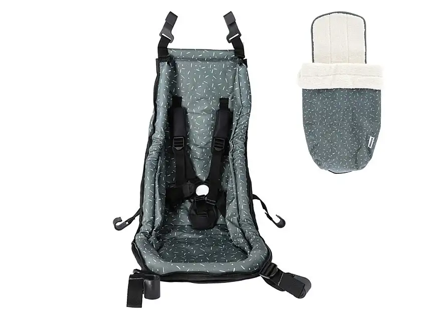 Barnsäte Croozer med vinterkit för barnvagnar Blå/vit
