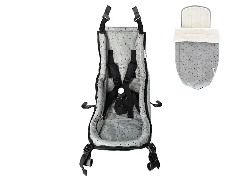 Barnsäte Croozer med vinterkit för barnvagnar Grå