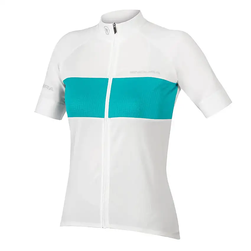 Tröja Endura FS260-Pro S/S dam vit/blå