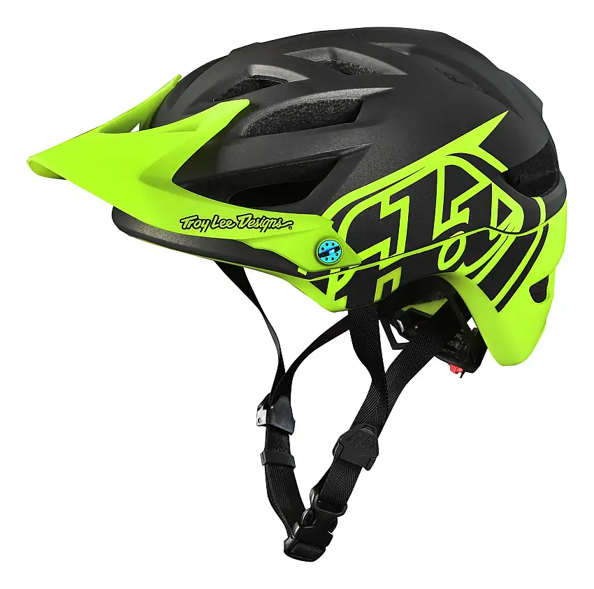 Cykelhjälm Troy Lee Designs A1 Classic Youth MIPS grå/gul
