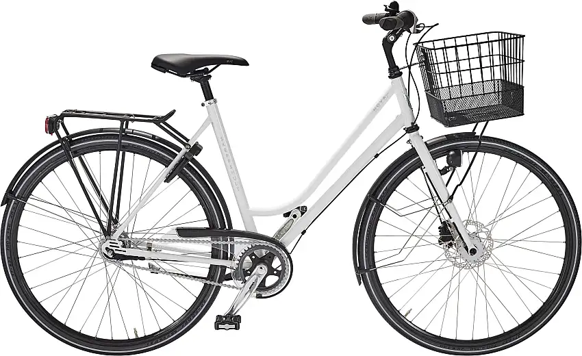 Skeppshult dam Nova Sport 7-växlad med korg fjällvit metallic