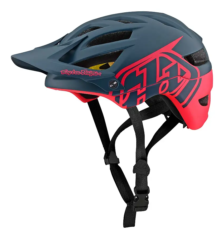 Cykelhjälm Troy Lee Designs A1 Classic MIPS grå/röd