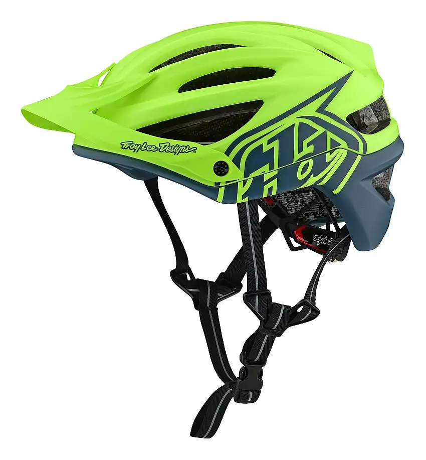 Cykelhjälm Troy Lee Designs A2 Decoy MIPS gul/blå