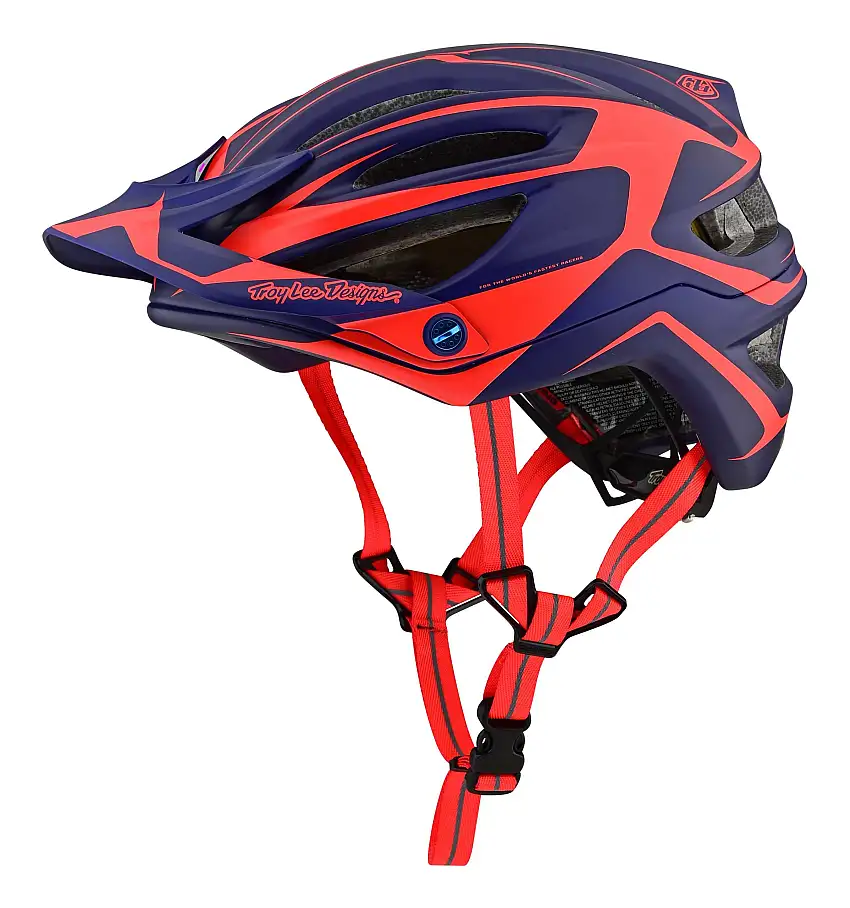 Cykelhjälm Troy Lee Designs A2 Dropout MIPS blå/röd