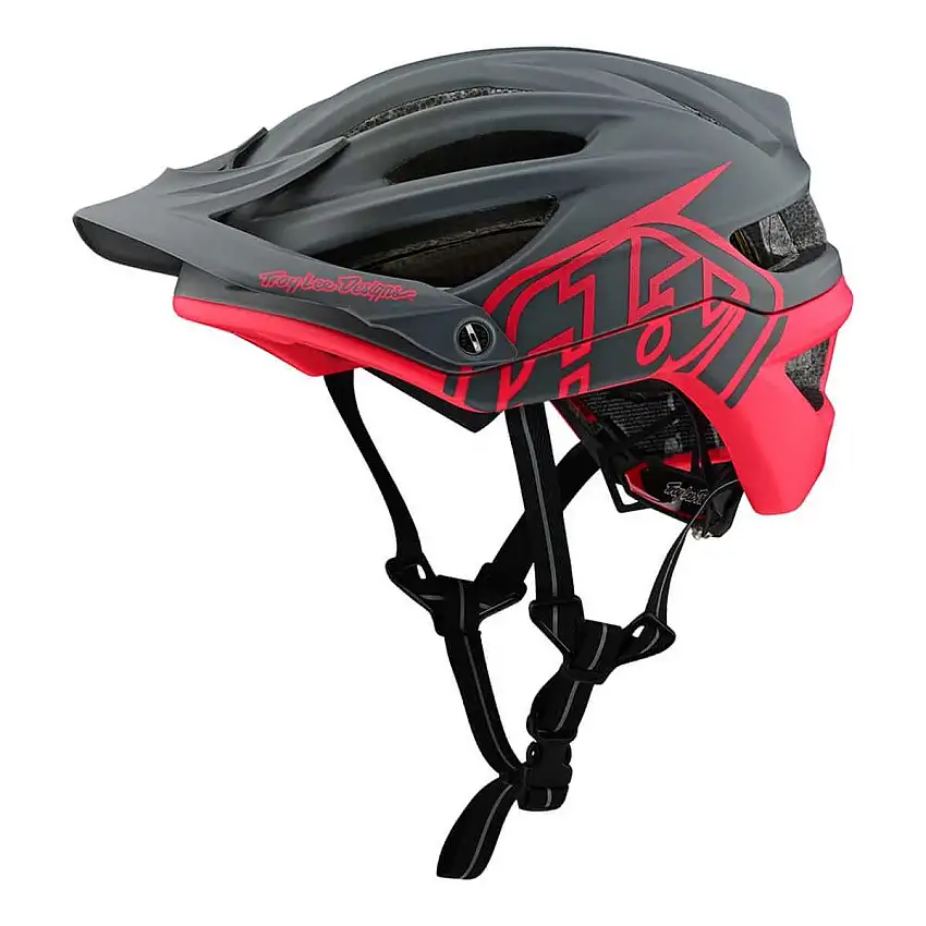 Cykelhjälm Troy Lee Designs A2 Decoy MIPS mörkgrå/rosa