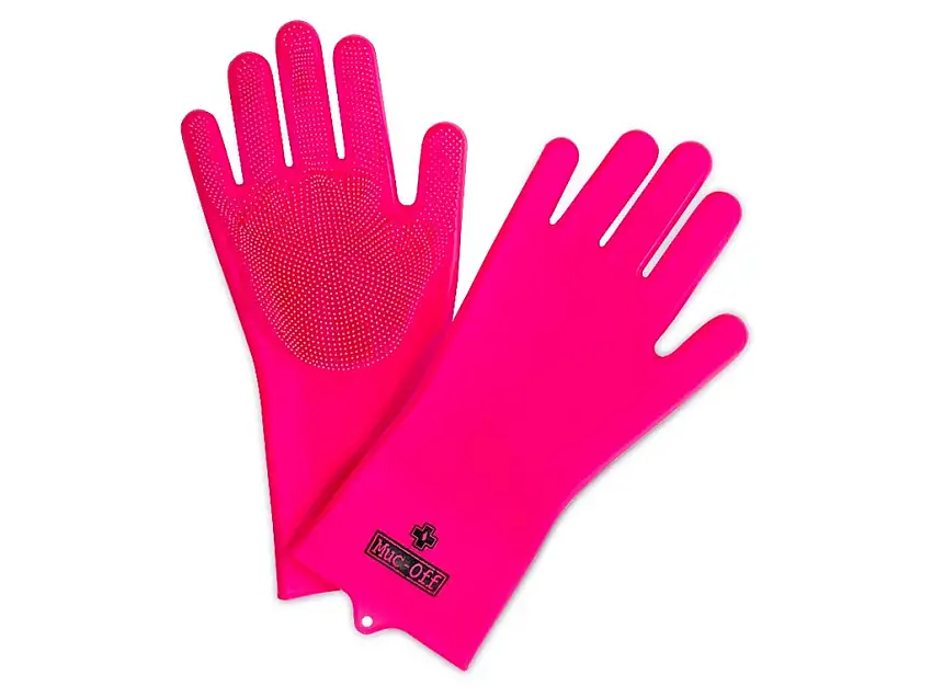Tvätthandskar MUC-OFF Deep Scrubber Gloves rosa