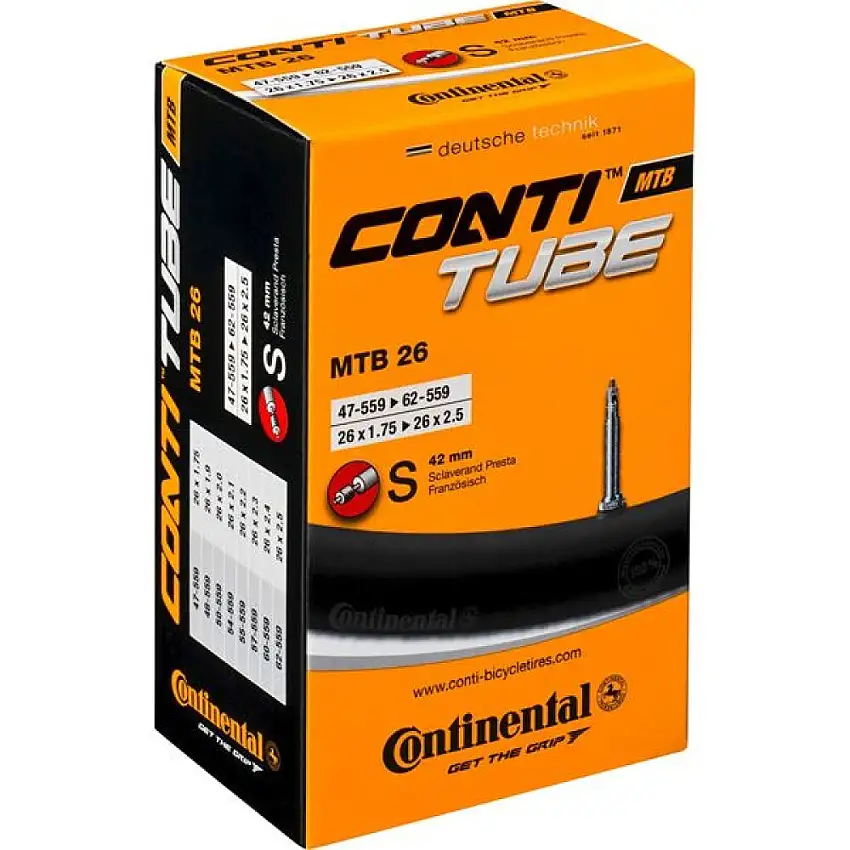 Continental 26" Slang 47/62-559 med 42mm presta ventil.