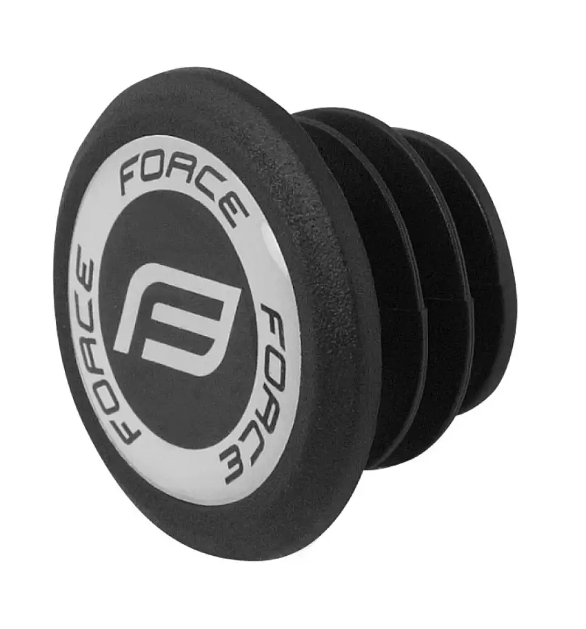 Force styrpropp svart med logo 1 stk