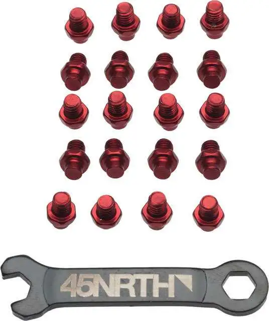 Pin Set 45Nrth röd 32-pack