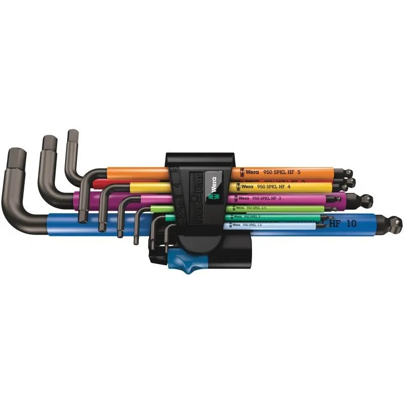 Insexnyckel för sexkantsskruvar Wera 950/9 Hex-Plus Multicolo