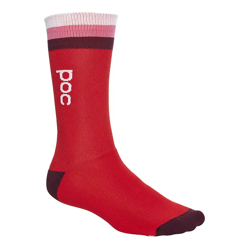 Strumpor POC Essential Mid röd