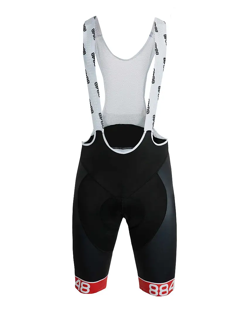 Bib Shorts 8848 Santo röd/svart