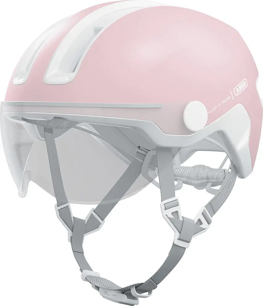ABUS HUD-Y ACE cykelhjälm LED Pure Rose