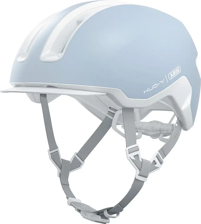 ABUS HUD-Y cykelhjälm LED Pure Aqua