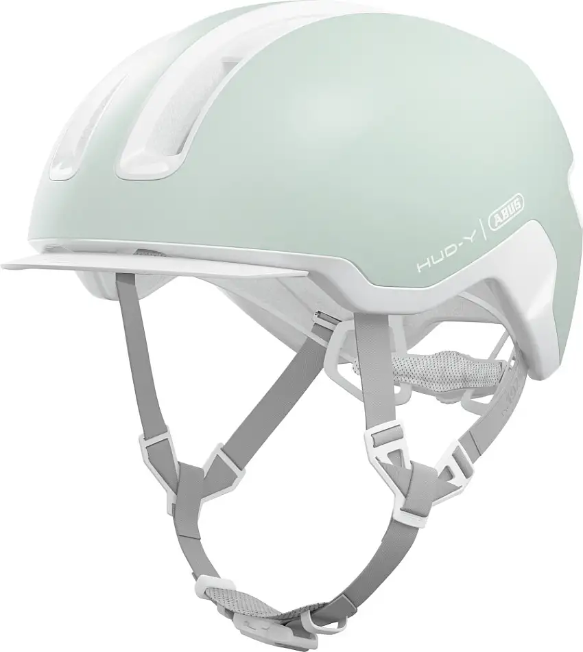ABUS HUD-Y cykelhjälm LED Pure Mint