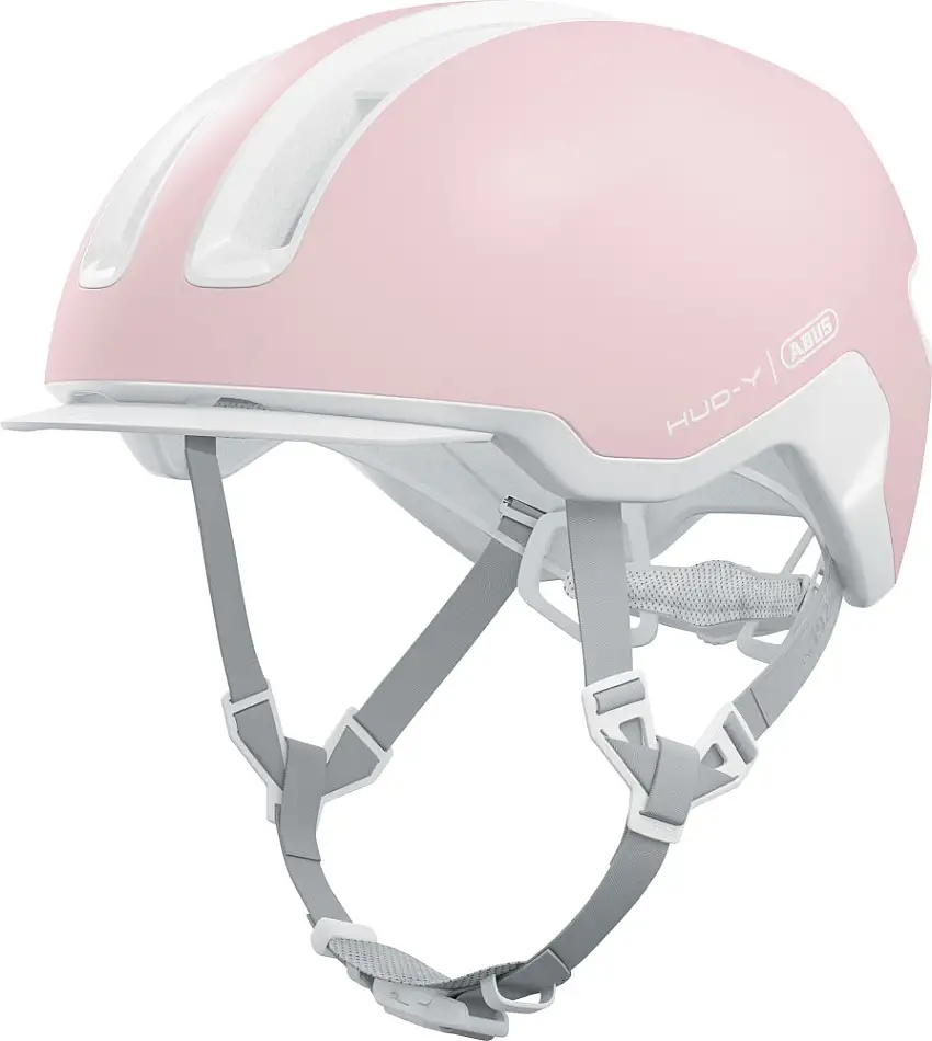 ABUS HUD-Y cykelhjälm LED Pure Rose