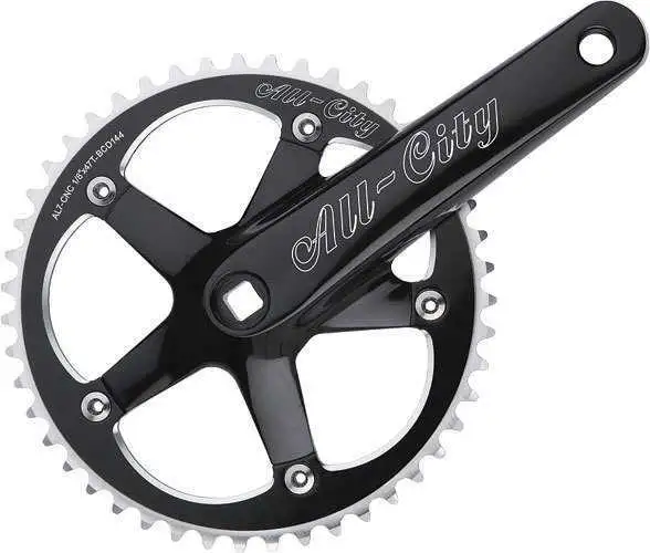 Vevparti All-City 612 Track 1 x 1 växlar 46T 165 mm svart