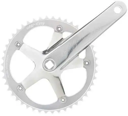 Vevparti All-City 612 Track 1 x 1 växlar 46T 165 mm silver