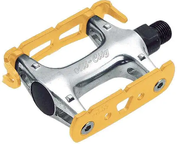 Cykelpedaler All-City Standard silver/guld