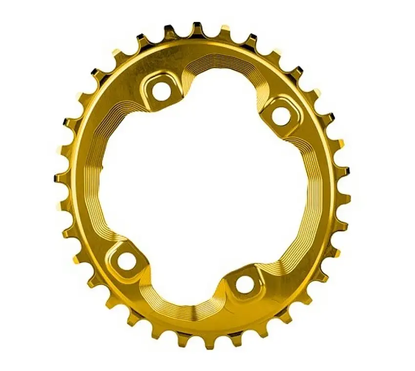 Absolute Black Oval Drev 34T till BCD 96 mm Guld