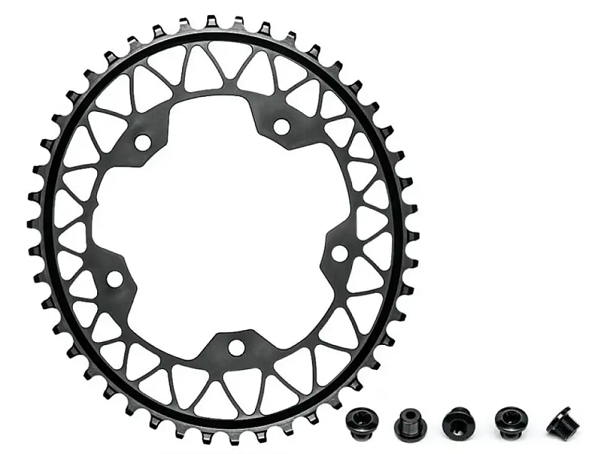 Absolute Black Oval Drev till gravel, ø110, 5 hål, svart