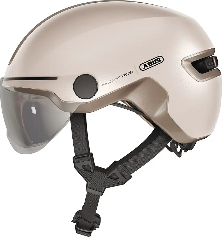 ABUS HUD-Y ACE cykelhjälm LED champagne gold