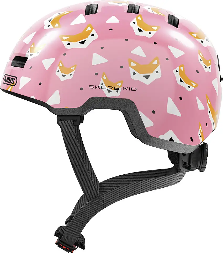 ABUS Skurb Kid cykelhjälm rose foxes