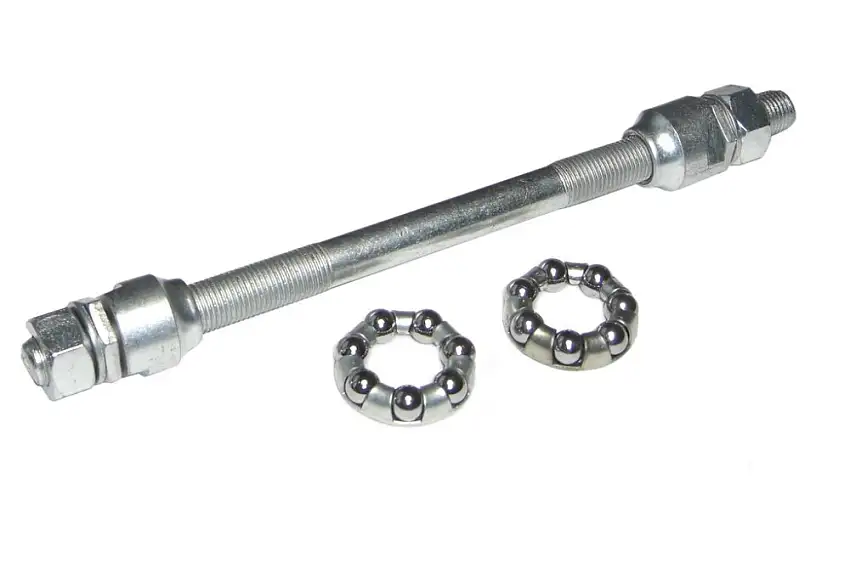 Axelset med 2 kulringar 9,5 x 165 mm
