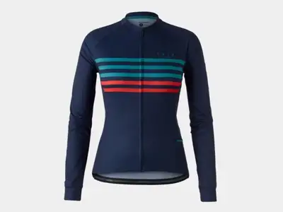 Tröja Bontrager Circuit Long Sleeve Dam Deep Dark Blue/Grönblå
