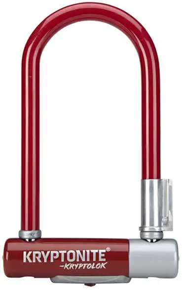 Bygellås Kryptonite Kryptolok 2 Mini 7 röd med Flexframe fäste SSF-Godkänt 8.2 x 17.8 cm